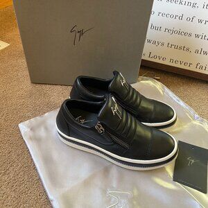 GIUSEPPE ZANOTTI ACE LEATHER LOW SNEAKERS SZ 37